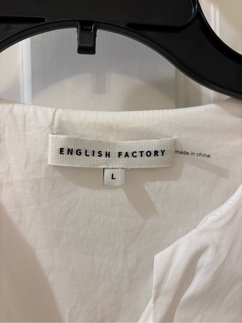 English Factory Puff Sleeve Dress with Colorful Trim - Picture 5 of 5